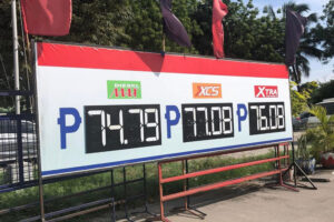 Prices in one of the fuel pump stations in General Santos City on Monday, 06 June 2022. MindaNews photo by Richelyn Gubalani