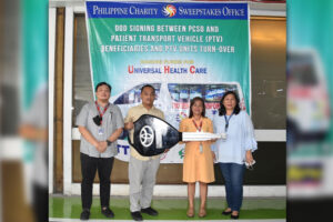 PCSO gives Ten (10) Patient Transport Vehicles to various recipients 