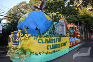Bagging the first place for the Street Parade and Floats competition is the CLIMBS Life and General Insurance Cooperative with P120,000 cash prize. Their float's main highlights include the 'Banga' that commemorates the famous landmark in Bulua. (CTO)