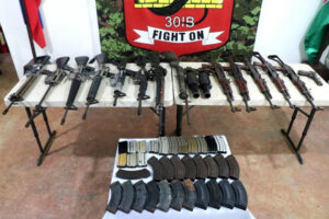 9 NPA members with 16 Firearms yielded to 30IB in Surigao del Norte