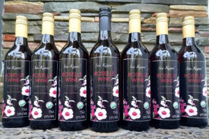 For the wine connoisseurs, SiaKeAn’s Roselle Wines are sweet, vibrant, and fruity. (Photo supplied)