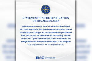 Palace confirms Alba's resignation as SRA administrator