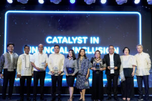 The Catalyst for Financial Inclusion Award with our partners from the PNP ACG led by PMGen Sidney Hernia, NBI Deputy Director, Atty. Jose Yap and Asec Mary Rose Magsaysay of the CICC. (Supplied photo)