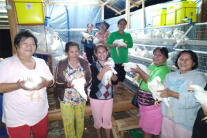 Members of the Mosangot Women’s Producer Cooperative in Binuangan town, Misamis Oriental, received agri-livelihood support from the Department of Agriculture's SAAD Program. (Photo courtesy of DA-10)