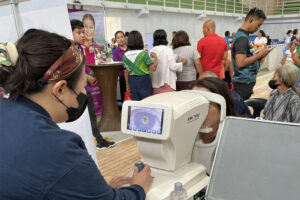 Free eye exams were given to beneficiaries who have attended the medical missions
