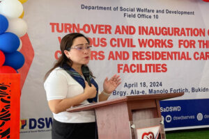 DSWD Assistant Secretary Ada Colico emphasized the importance of the P45 million civil works project for the Level 3 or Center of Excellence accreditation of all DSWD centers and residential care facilities. (DSWD-10)