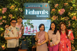 Watsons Executives during the Naturals by Watsons Prestige Rose Line Launch (L-R).Jared De Guzman, Customer Director_ Patrick Yu, Senior Marketing Manager Watsons Global Own Brands & Exclusives (GOBE)_ Michel Mos