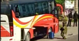 3 hurt as blast hits bus during stopover