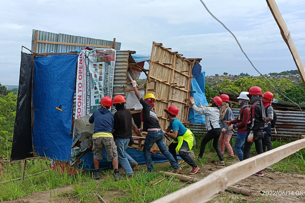 Shanties removed in Oro private land