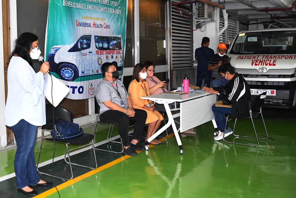 PCSO gives Ten (10) Patient Transport Vehicles to various recipients