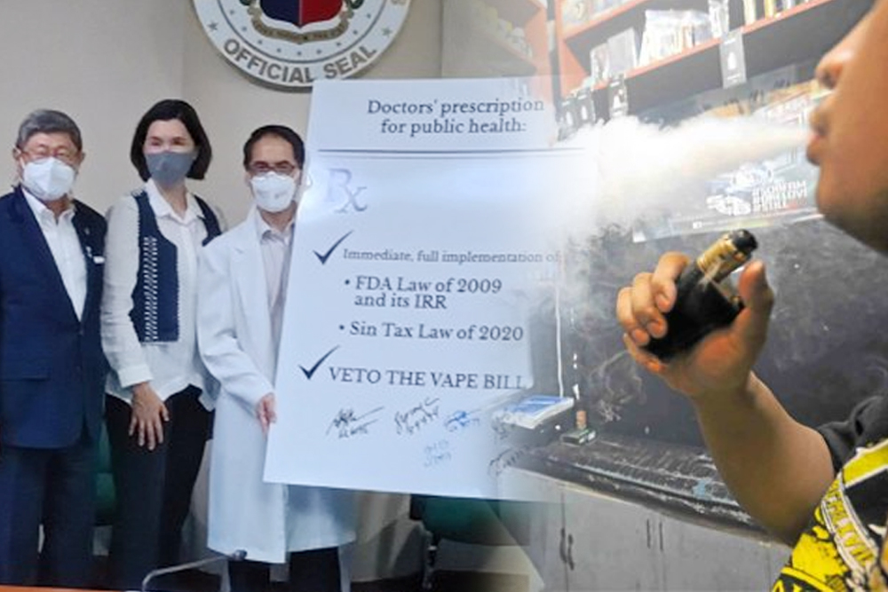 Lawmaker joins DOH, health groups call to veto vape bill