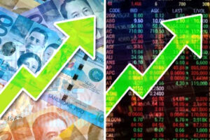 Stocks, peso start week with gains
