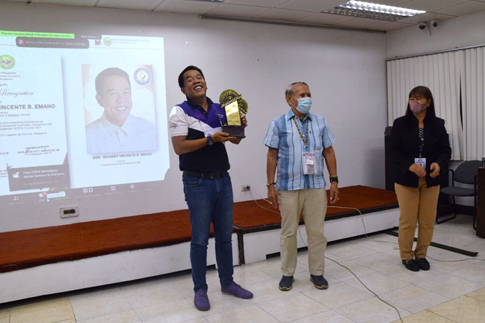 An awarding ceremony was held to honor and recognize the developmental efforts contributed by the Committee officers and members for said term. (NEDA-10)