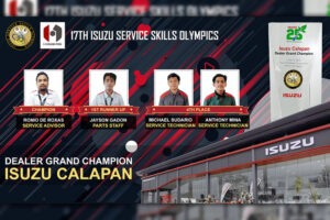 Isuzu Calapan bags highest award at the 17th Isuzu Service Skills Olympics