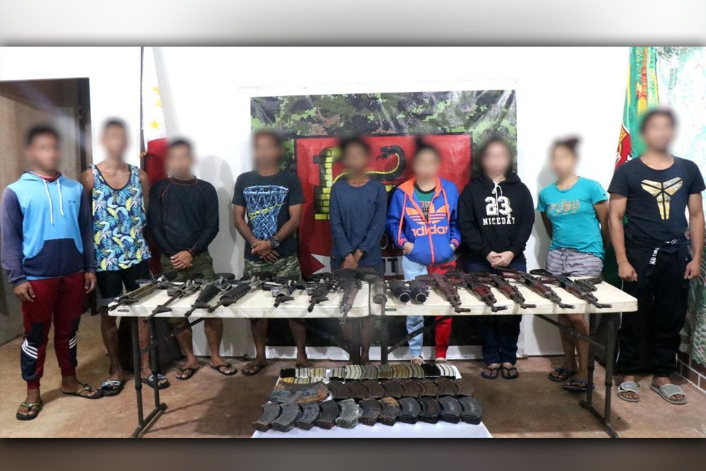 9 NPA members with 16 Firearms yielded to 30IB in Surigao del Norte