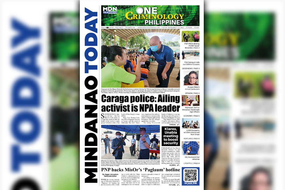 THE MINDANAO TODAY SEPTEMBER 5-6, 2022