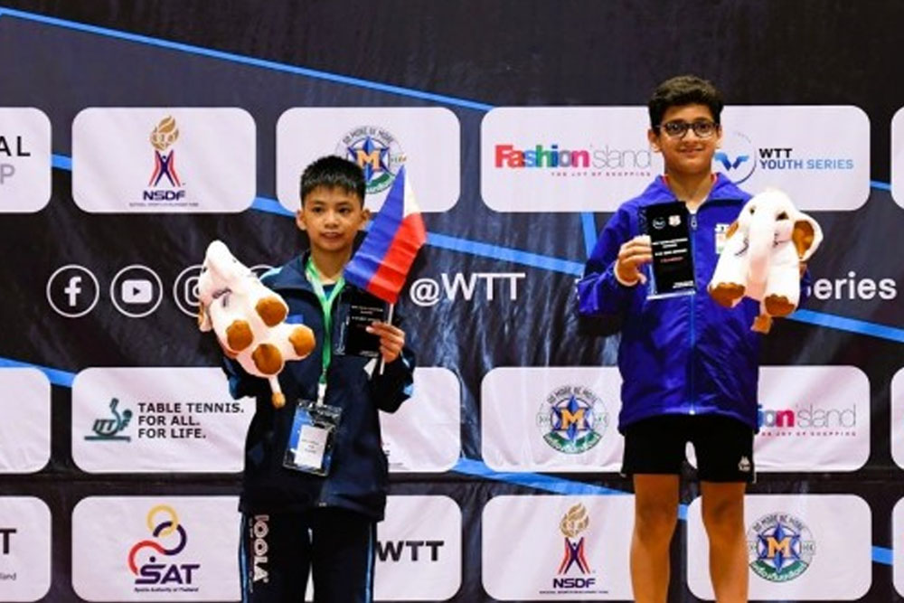 Cruz wins silver medal in World Table Tennis Youth competition