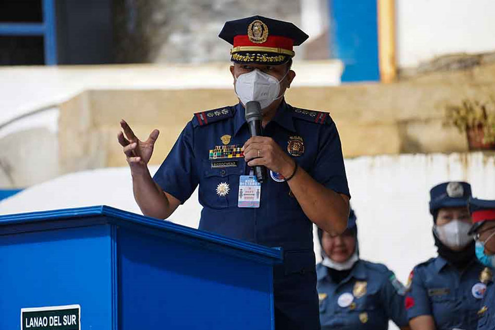 Lanao del Sur Provincial Police Office Director Col. Jibin Bongcayao emphasizes that ensuring a safe, orderly, and progressive community is the concern of every sector of society. (JCC | PIA-10 | Lanao del Sur)