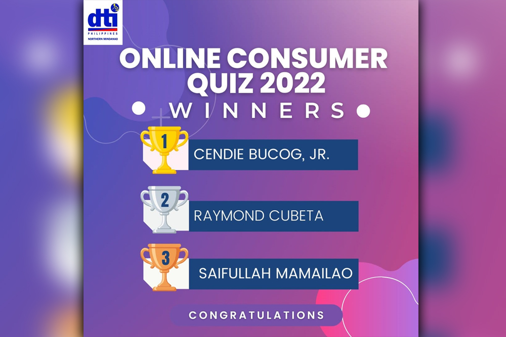 Camiguin student wins open category online consumer quiz