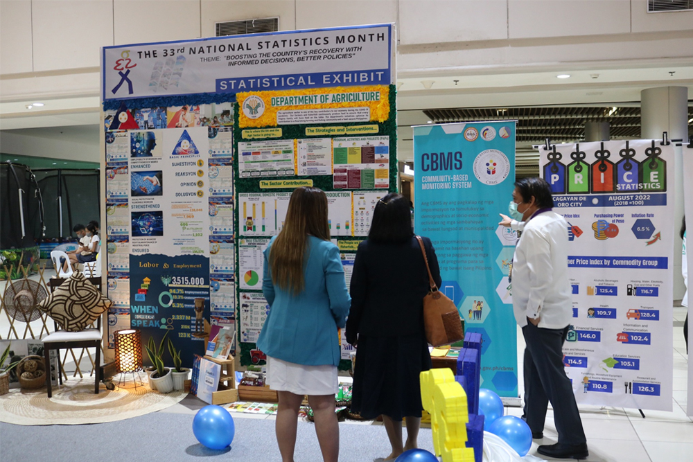 The Philippine Statistics Authority-10 celebrates the Statistics Month with an exhibit at a mall in Cagayan de Oro recently. PSA-10 has noted that record of deaths in the city has increased last year. (Photo courtesy of the Philippine Statistics Authority-RSSO 10 FB page)q