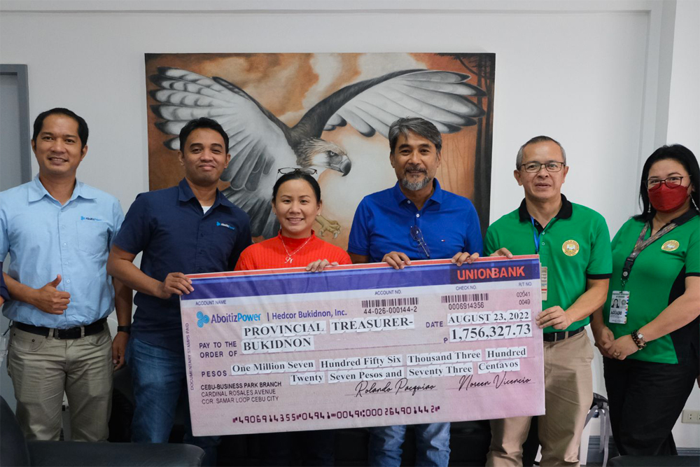 Hedcor turns over P9.7M community shares to Bukidnon