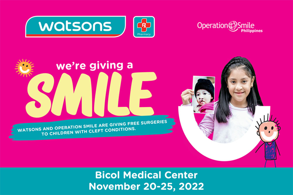 Watsons celebrates Operation Smiles Philippines' 40th year of changing lives and giving smiles