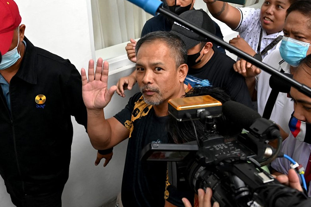 Suspended Bureau of Corrections (BuCor) Chief Gerald Bantag attends the preliminary investigation on Percy Lapid case at the Department of Justice building on Padre Faura, Manila on Monday (Dec. 5, 2022). Bantag sought the inhibition of state prosecutors from the proceedings as Justice Secretary Crispin Remulla has shown biases against him.