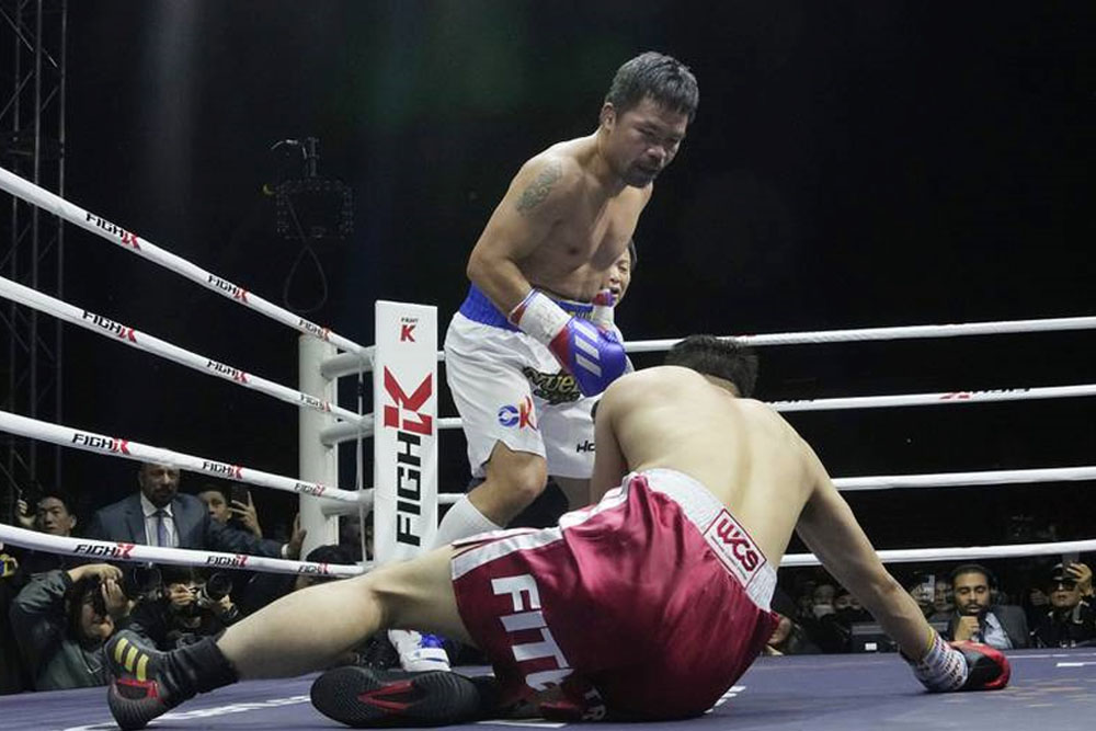 Pacquiao outclasses Korean martial artist in exhibition fight