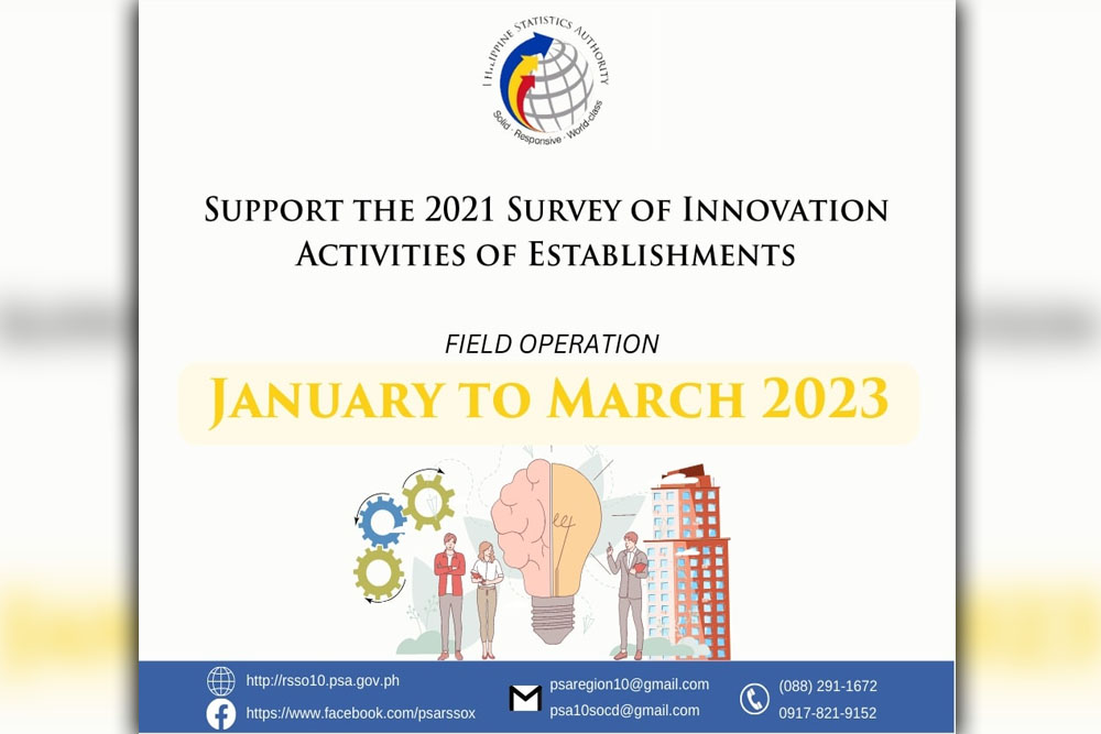 PSA-10 conducts 2021 survey on innovation activities of establishments