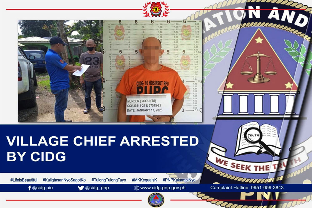 CIDG-10: 2 Bukidnon village officials face murder cases