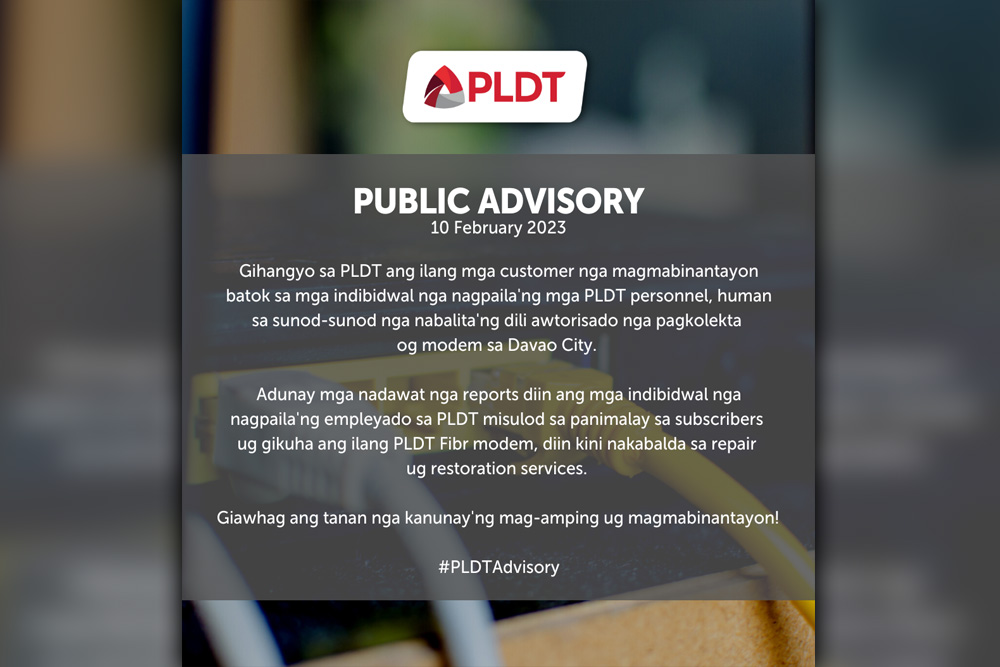 PLDT intensifies campaign vs fake installers, illegal modem collection modus in Mindanao