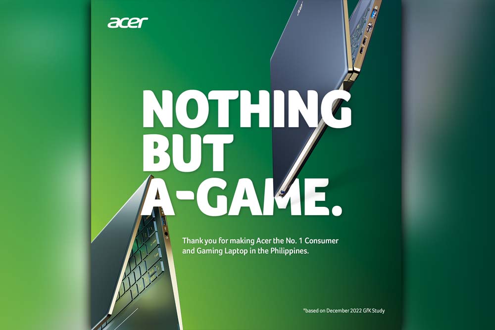 Acer tops 2022 consumer notebook sales in the Philippines for 16 consecutive years, also leads gaming notebook category