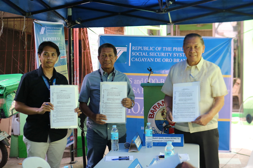 SSS CDO inks MOA with Brgy 29 for E-Center, KaltaSSS programs