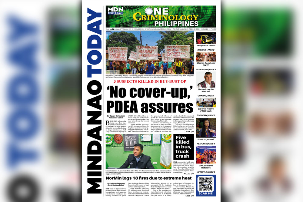 THE MINDANAO TODAY MARCH ( 31-APRIL 1, 2023 )