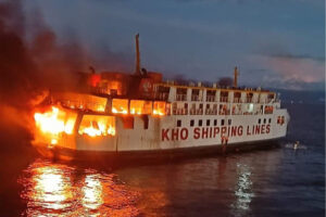 RoRo vessel catches fire off Bohol coastq