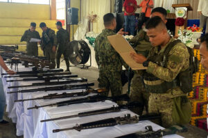 Maguindanao Norte town execs surrender 36 guns, explosives