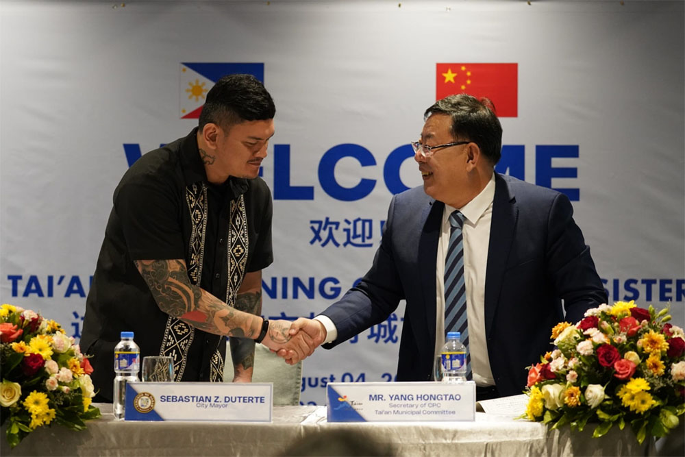 Davao City, China’s Tai’an ink sisterhood pact