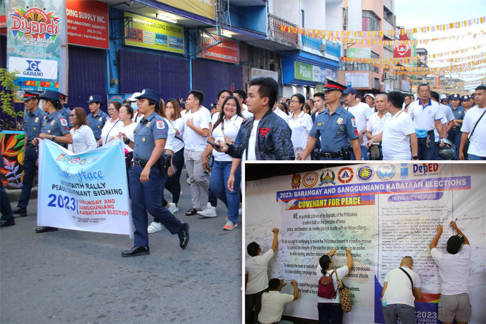 Over 2K people join unity walk, peace covenant signing for orderly BSKE 2023 in Iligan