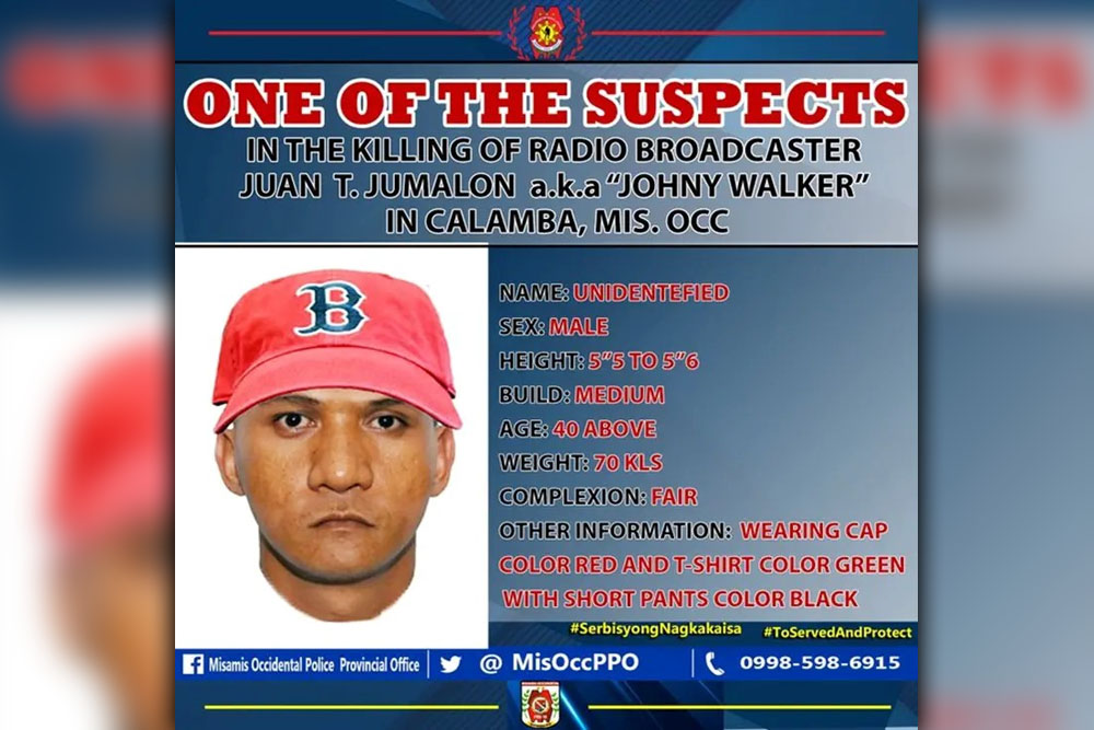 Composite sketch of suspect in Misamis Occidental broadcaster slay out