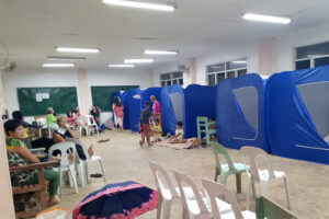 An evacuation center in Binuangan, Misamis Oriental. [Binuangan MDRRMO Photo]