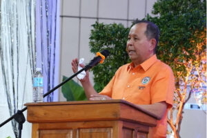 Governor Henry Oaminal highlights the major accomplishments in achieving the Asenso administration’s vision including agriculture, education, tourism, health and hospital services, peace and order, and other social services in the province. (Photo courtesy of PGMO)