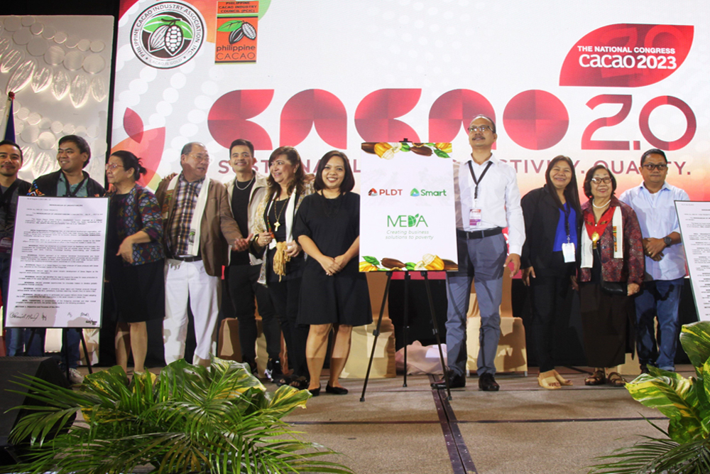 PLDT and Smart with DA-ATI also partnered with the Mennonite Economic Development Associates to expand DFP in Davao region to benefit local cacao farmers starting this year. (Supplied photo)