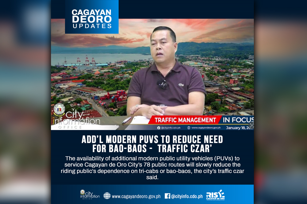 Oro traffic czar: More modern PUVs to reduce need for tricabs