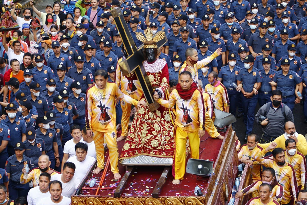 PHOTO: The image of the Black Nazarene travels in the streets during the Traslacion 2023 in Cagayan de Oro City. (File photo courtesy of the Cagayan de Oro City Information Office)