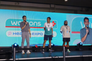 Photo 1 (L-R) Fitness Enthusiast Migs Bustos, WeKenRun Head Coach Ken Mendola, and Run with Pat Founder Patrick Rubin