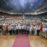 PBBM VISITS NORMIN. President Ferdinand R. Marcos Jr. (center) poses with Iligan City officials and beneficiaries of the Bagong Pilipinas Serbisyo Fair held at the gymnasium of the Mindanao State University Iligan Institute of Technology on Thursday (May 16, 2024). The visit of the President rolled in more than PHP168 million worth of assistance to several parts of the region. (Photo courtesy of Iligan CIO)