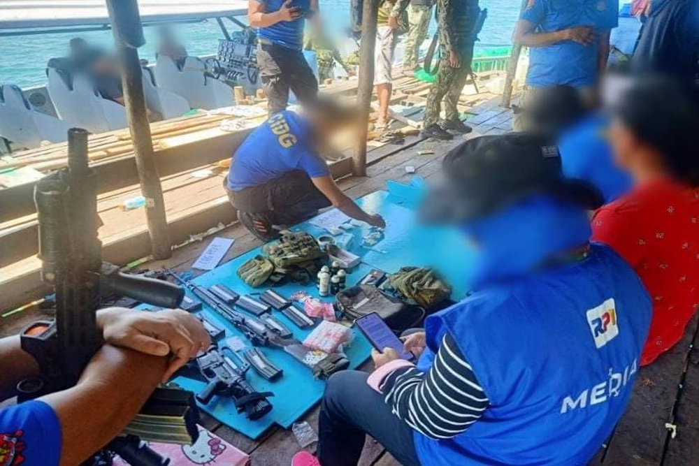 NEUTRALIZED. Police seize different firearms from a sub-leader of the Abu Sayyaf Group killed after a gunfight in Barangay Lahay-Lahay, Tandubas, Tawi-Tawi province on Tuesday (May 28, 2024). The suspect, identified as Udon Hasim, is wanted for four counts of frustrated murder and 17 counts of murder. (Photo courtesy PNP-PIO)