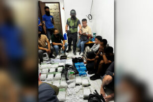 BIGGEST HAUL. Anti-narcotics operatives conduct an accounting of the PHP142.5 million worth of 'shabu' seized from four alleged big-time drug peddlers following a buy-bust operation in Zamboanga City on Thursday night (May 2, 2024). The PDEA-9 said it was the biggest recorded drug haul so far in the Zamboanga Peninsula. (Photo from PDEA-9)