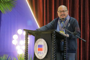 Lawyer Joseph Donato Bernedo, Phividec Industrial Authority CEO and Administrator, highlighted some of his administration's achievements, such as the expansion of the Mindanao Container Terminal, the launch of a bulk water project, and the building of 5,000 socialized housing units. (Photo: DCC/PIA-10)