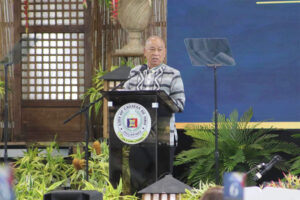 Cagayan de Oro Mayor Rolando “Klarex” Uy delivers his second state of the city address at the Aquilino Q. Pimentel Jr. International Convention Center in Barangay Indahag Saturday, June 15. (CMO Communications Group)